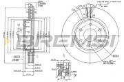CD7332V Brzdový kotouč BREMSI