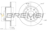 CD7334S Brzdový kotouč BREMSI