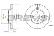 CD7335V Brzdový kotouč BREMSI