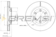 CD7346V Brzdový kotouč BREMSI