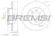 CD7373S Brzdový kotouč BREMSI