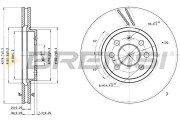 CD7374V Brzdový kotouč BREMSI