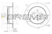 CD7380S Brzdový kotouč BREMSI