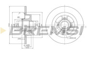 CD7381S Brzdový kotouč BREMSI