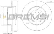 CD7383S Brzdový kotouč BREMSI