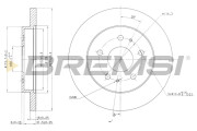 CD7387S Brzdový kotouč BREMSI