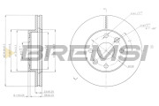 CD7391V Brzdový kotouč BREMSI