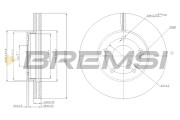 CD7393V Brzdový kotouč BREMSI