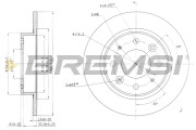 CD7395S Brzdový kotouč BREMSI