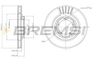CD7404V Brzdový kotouč BREMSI