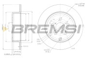 CD7406S Brzdový kotouč BREMSI