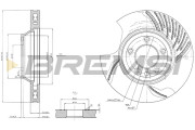 CD7408VLS Brzdový kotouč BREMSI