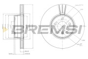 CD7411V Brzdový kotouč BREMSI
