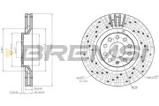 CD7422V Brzdový kotouč BREMSI