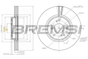 CD7424V Brzdový kotouč BREMSI