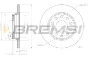 CD7425S Brzdový kotouč BREMSI