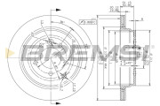 CD7431V Brzdový kotouč BREMSI