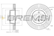 CD7436V Brzdový kotouč BREMSI