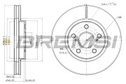 CD7446V Brzdový kotouč BREMSI