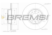 CD7452S Brzdový kotouč BREMSI