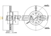 CD7454V Brzdový kotouč BREMSI