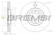 CD7455V Brzdový kotouč BREMSI