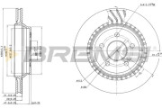 CD7457V Brzdový kotouč BREMSI
