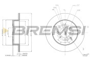 CD7466S Brzdový kotouč BREMSI