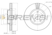 CD7484V Brzdový kotouč BREMSI