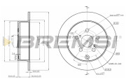 CD7485S Brzdový kotouč BREMSI