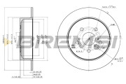 CD7486S Brzdový kotouč BREMSI