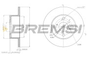 CD7487S Brzdový kotouč BREMSI