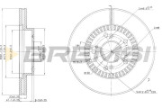 CD7496V Brzdový kotouč BREMSI