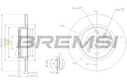 CD7502S Brzdový kotouč BREMSI