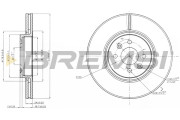 CD7513V Brzdový kotouč BREMSI