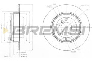 CD7518S Brzdový kotouč BREMSI