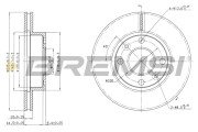 CD7521V Brzdový kotouč BREMSI
