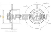 CD7526V Brzdový kotouč BREMSI
