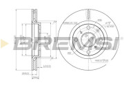 CD7527V Brzdový kotouč BREMSI
