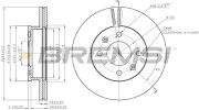 CD7529V Brzdový kotouč BREMSI
