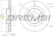 CD7532V Brzdový kotouč BREMSI