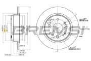 CD7540S Brzdový kotouč BREMSI
