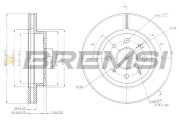CD7542V Brzdový kotouč BREMSI
