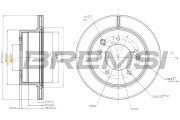 CD7543V Brzdový kotouč BREMSI