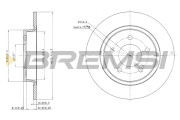 CD7546S Brzdový kotouč BREMSI
