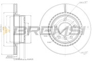 CD7549V Brzdový kotouč BREMSI