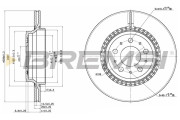 CD7551V Brzdový kotouč BREMSI