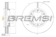 CD7552V Brzdový kotouč BREMSI