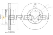 CD7554V Brzdový kotouč BREMSI