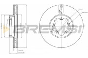 CD7555V Brzdový kotouč BREMSI